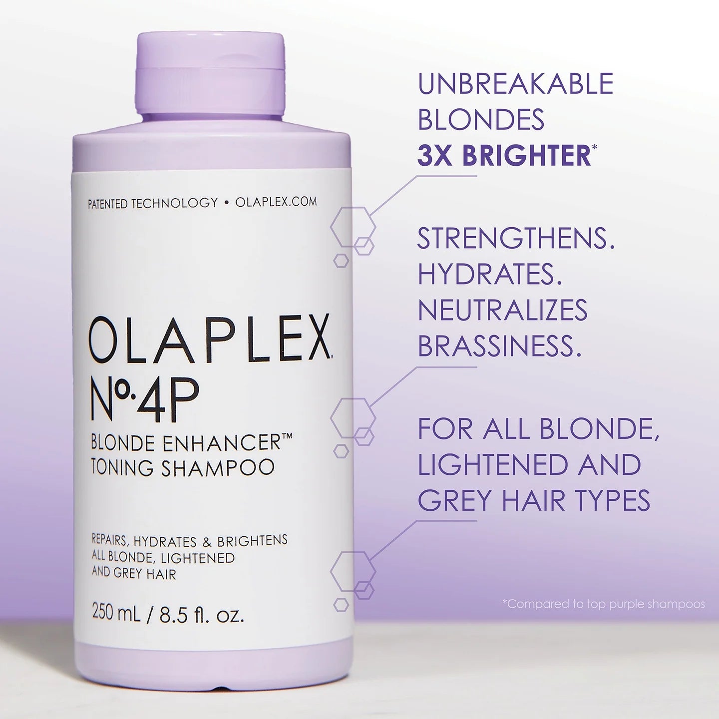 Olaplex - Olaplex No.4P Blonde Enhancer Toning Shampoo - 250ml - Freshhair.dk