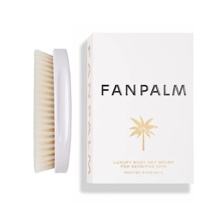 Fan Palm Tørbørste sensitiv hud - Glossy White