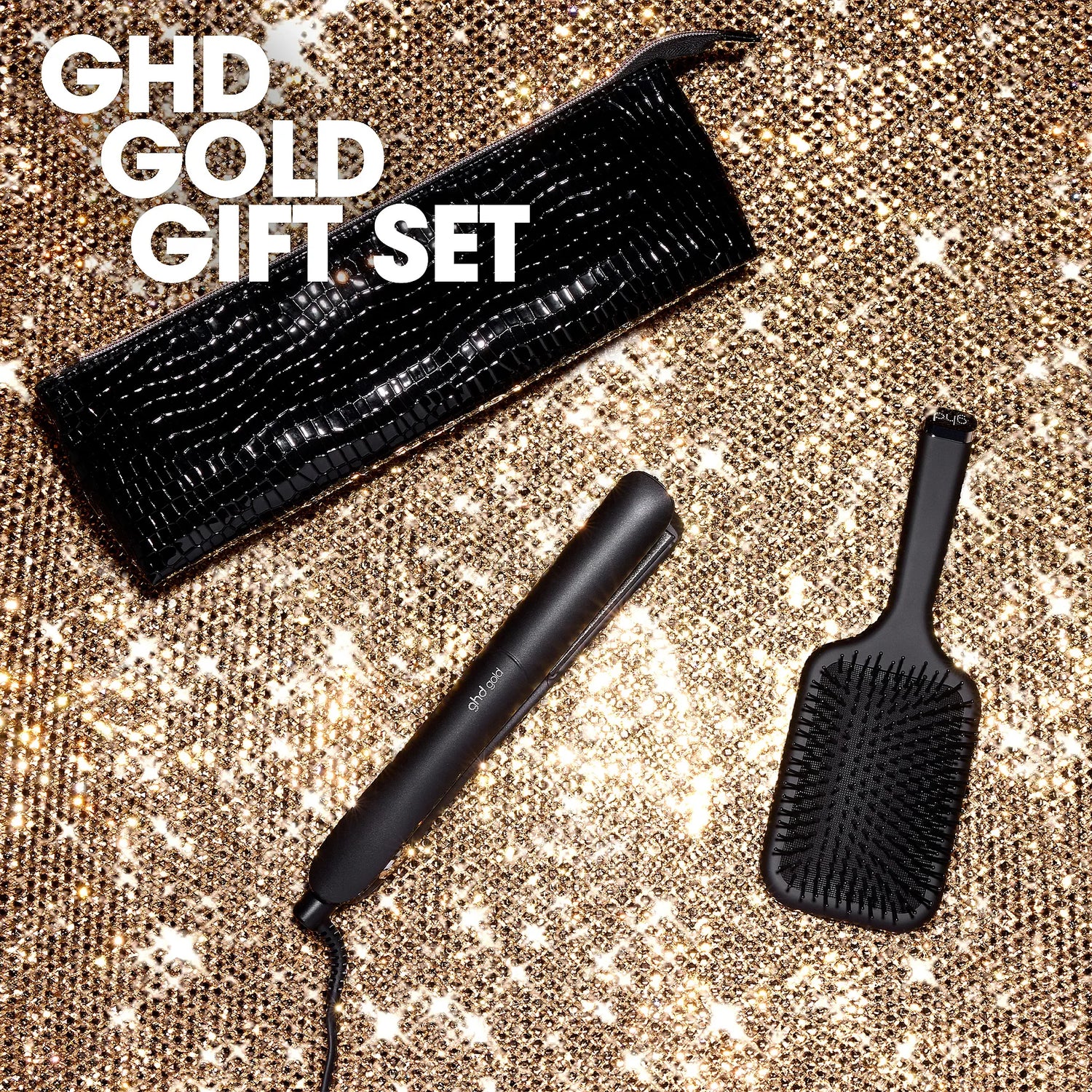 ghd Gold Set With Brush & Bag Christmas