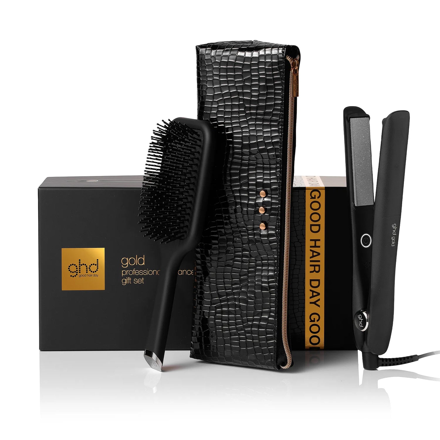 ghd Gold Set With Brush & Bag Christmas