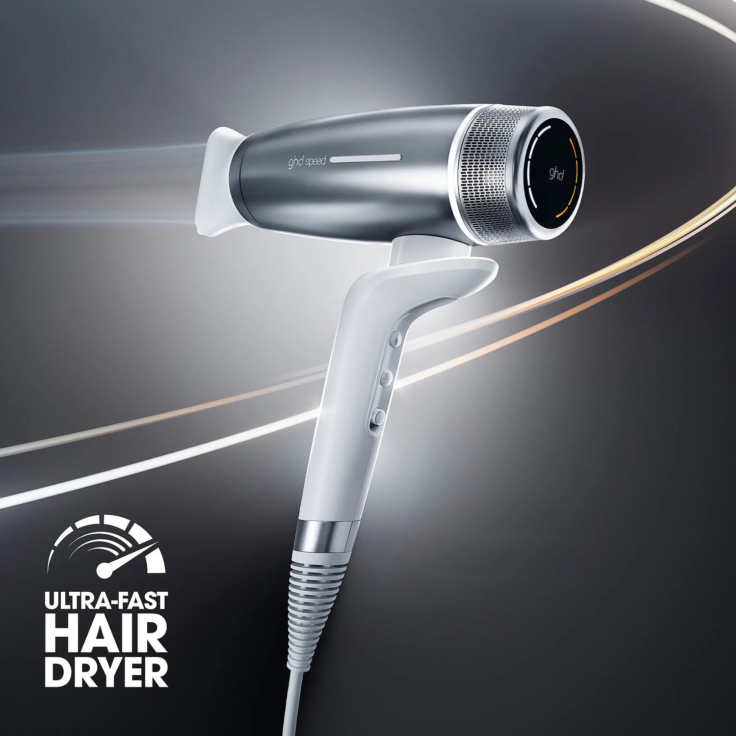 ghd Speed Dual Air-Flow Hair Dryer - Silver White