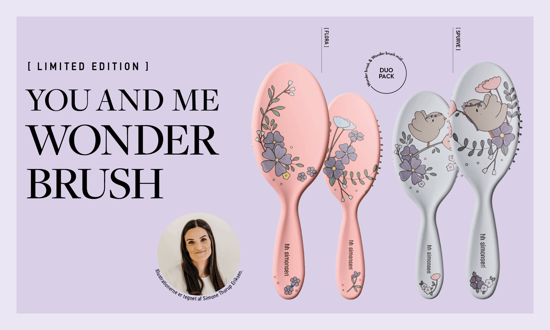 HH Simonsen - HH Simonsen You & Me Børsteset - Mor & Datter - 2 Varianter - Freshhair.dk