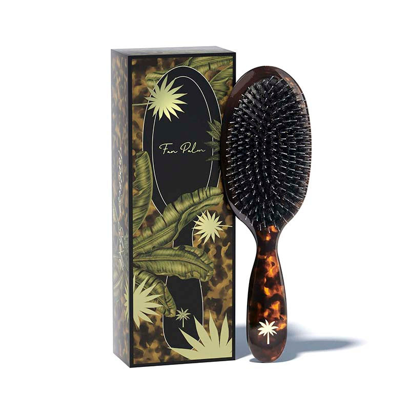 Fan palm - Fan Palm Hair Brush Tortoise Shell - Medium - Freshhair.dk